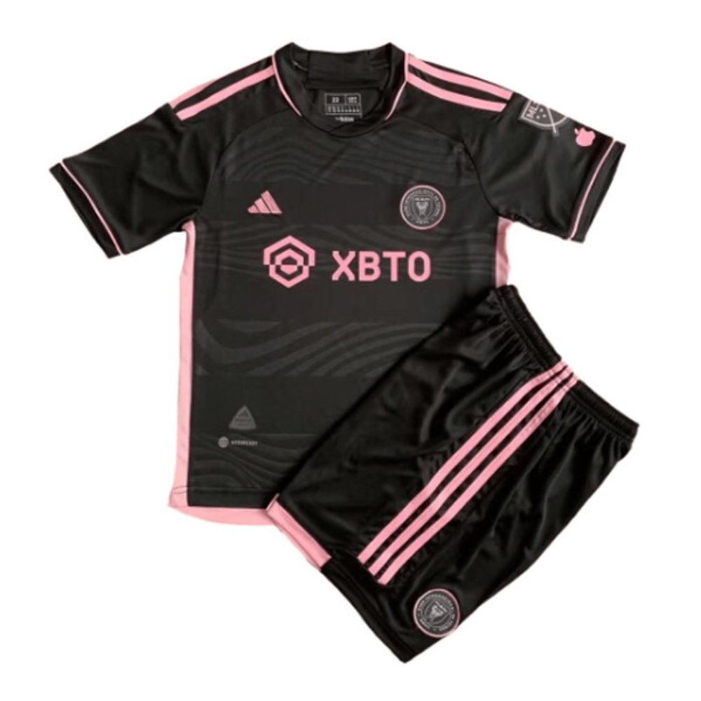 2023 Inter Miami Away Black and Pink Messi Jersey